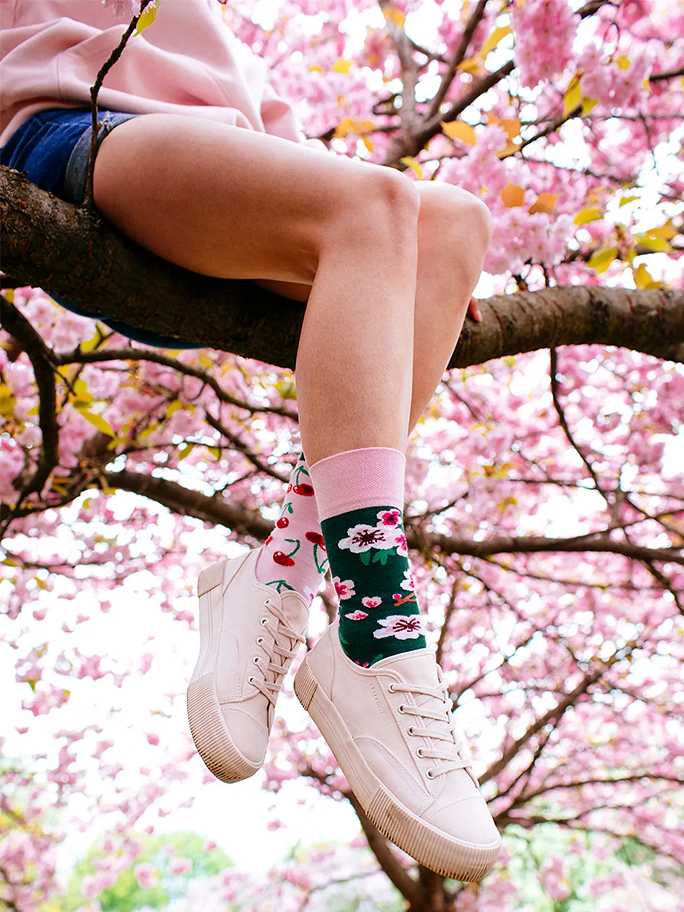 MANY MORNINGS | Damen Socken CHERRY BLOSSOM rosa | 
